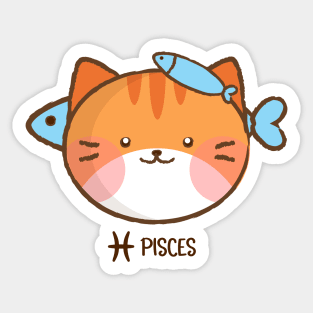 Pisces Cat Sticker